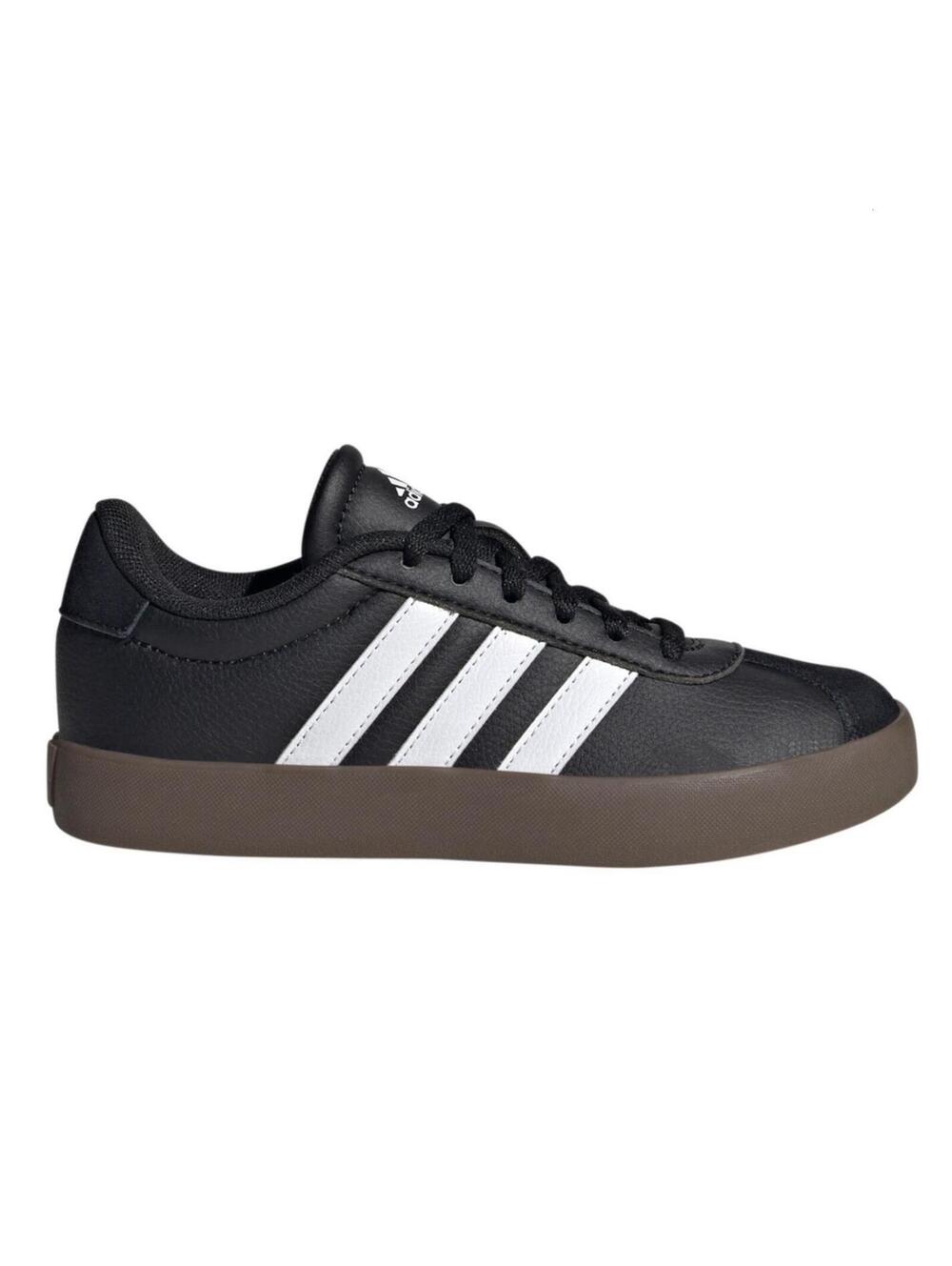 New Adidas VL Court 3.0 Women's Black & White Stripe Sneakers US Size 6
